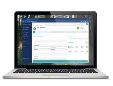 Illustration de la section 'Factures' de Casserole.pro, démontrant la génération de factures à partir des devis et l'envoi de PDF aux clients