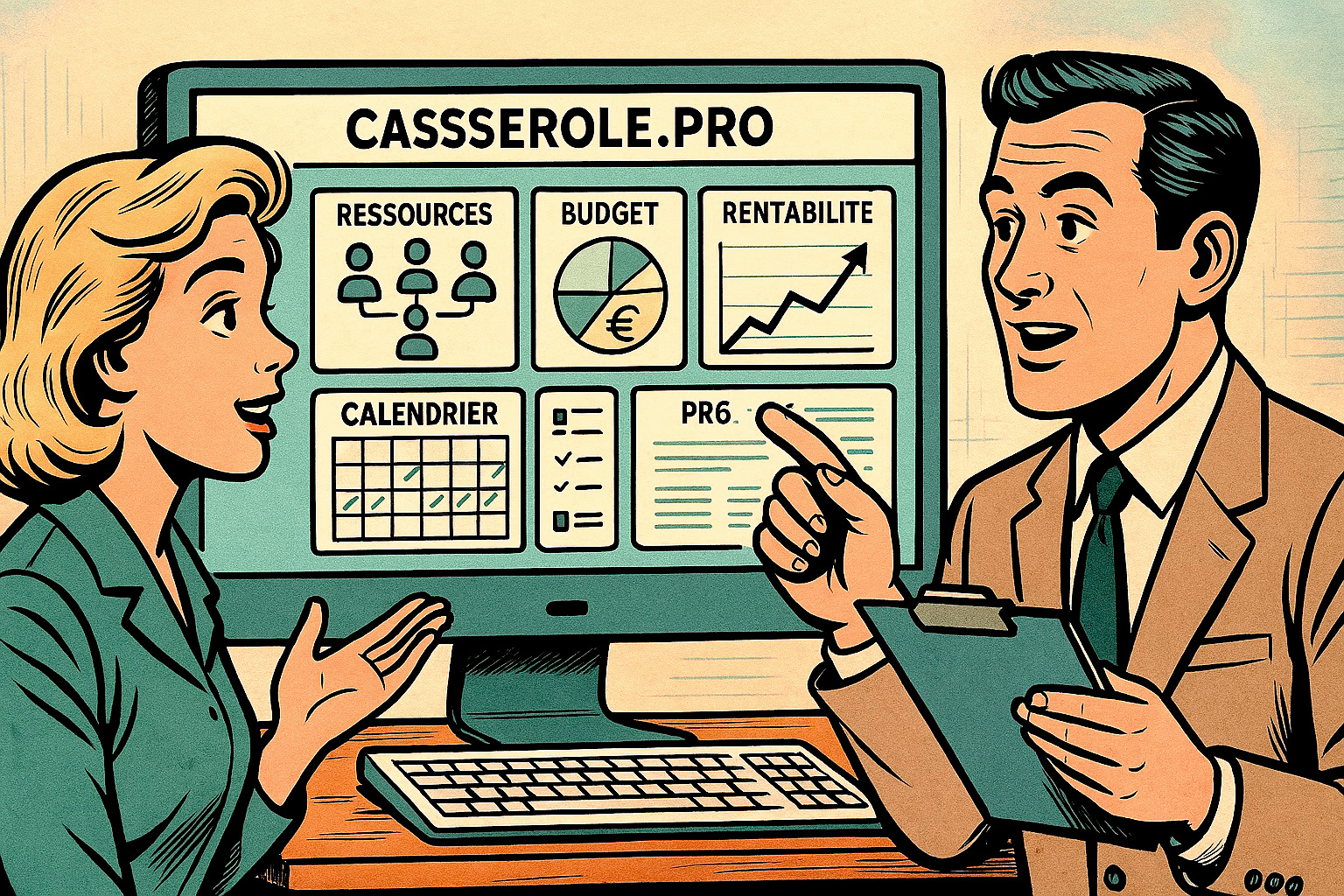Équipe en pleine planification de projet avec un outil de gestion collaboratif.
